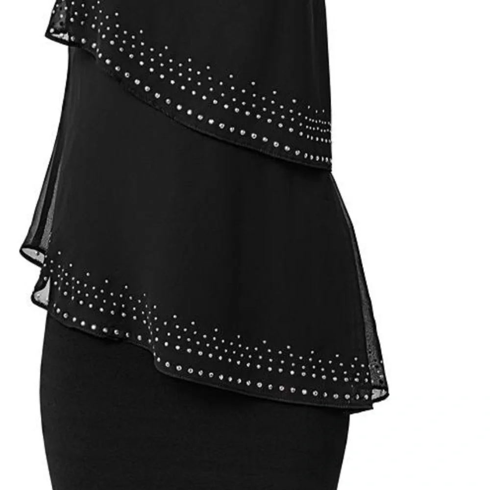Plus Size One-Shoulder
Embellished Dress Black color Size 3X - Picture 7 of 9